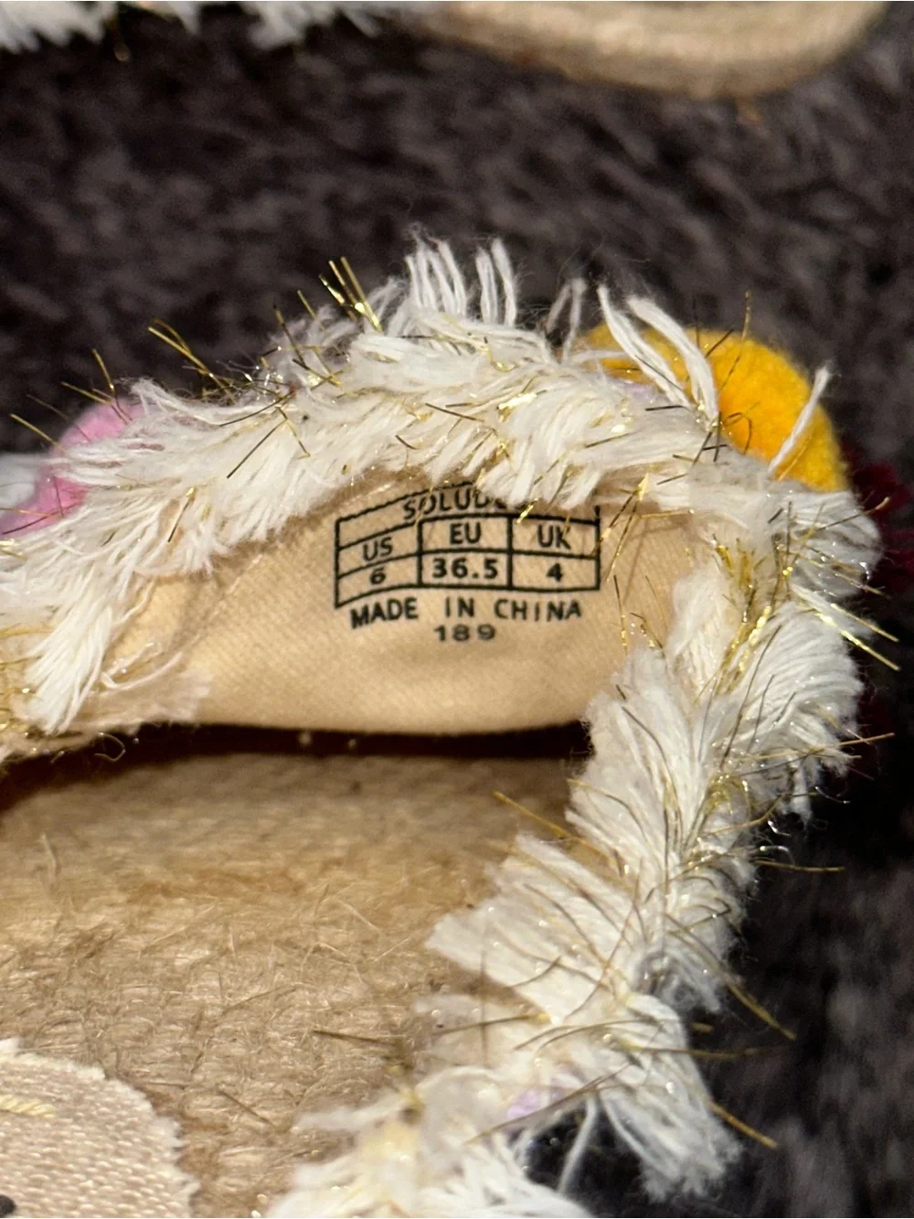 Soludos Coco Lilac Multicolor Pom Pom Espadrille Slides Sz 6 Anthroplogie Boho